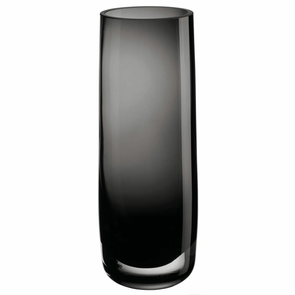 ASA Selection ajana Vase / Windlicht, Blumenvase, Dekovase, Glas, Grau Glänzend, H 22 cm, 88003009