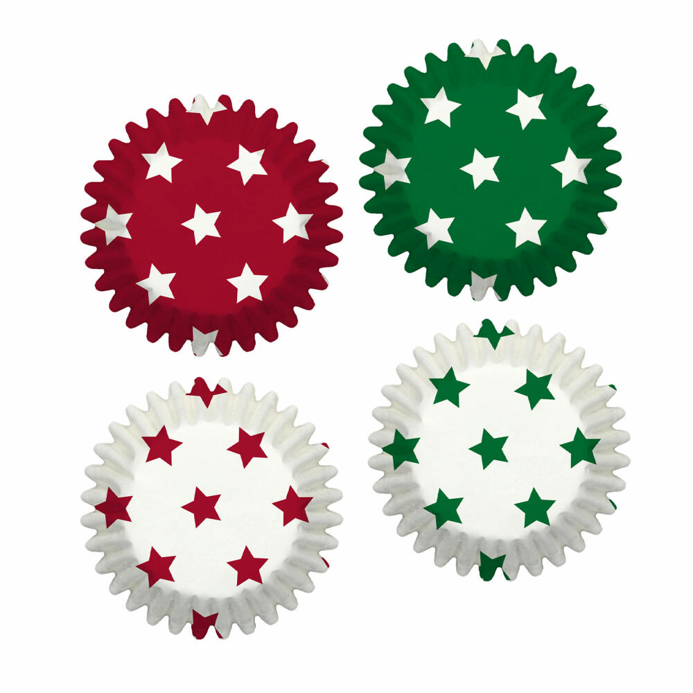 Birkmann mini paper baking cups, 100 pieces, baking cups, muffin baking pan, muffin pan, stars, Ø 4.5 cm, 444805