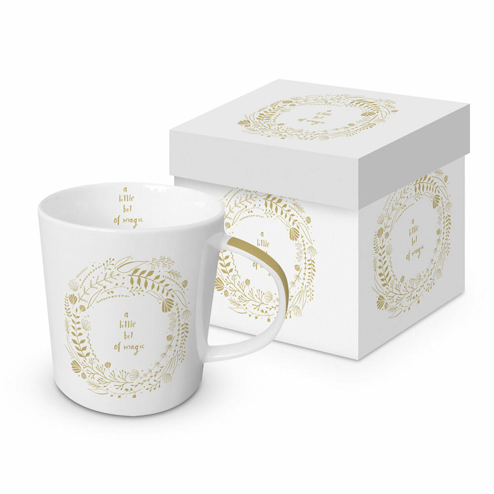 PPD Magic White Real Gold Trend Mug, in gift box, cup, tea cup, coffee mug, 350 ml, 604178