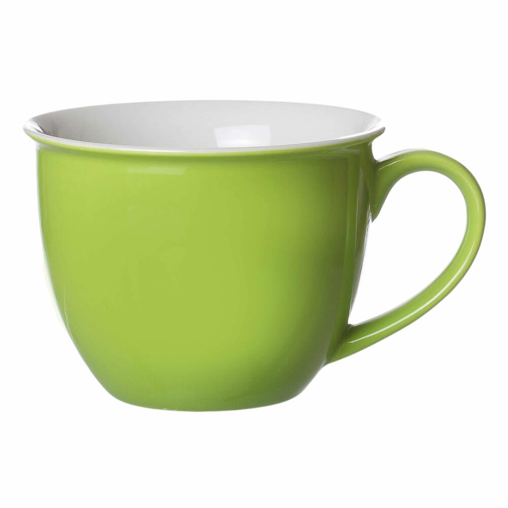 Ritzenhoff & Breker Doppio Jumbo Obere, Obertasse, Ober Tasse, Geschirr, Porzellan, Grün, 360 ml, 515824