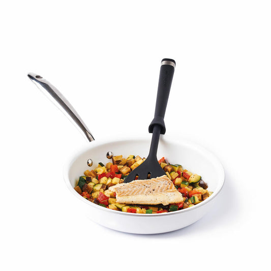 Mastrad standing silicone spatula, spatula, perforated, spatula, silicone, black, F19300