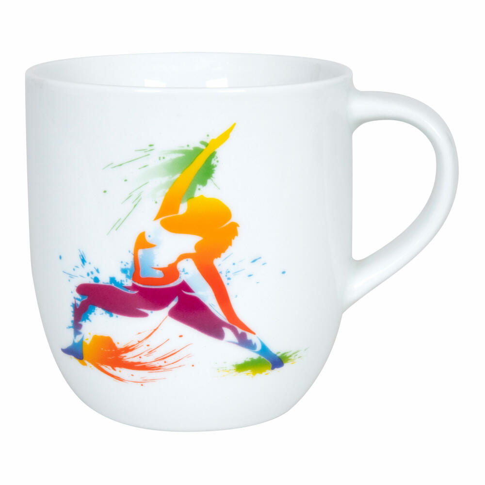 Könitz Becher Active - Yoga, Kaffeebecher, Tasse, Kaffeetasse, Porzellan, 580 ml, 11 1 195 2627