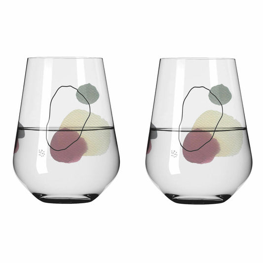 Ritzenhoff water glass set Sommerwendtraum 02, 2-piece, Romi Bohnenberg, crystal glass, 540 ml, 3621002