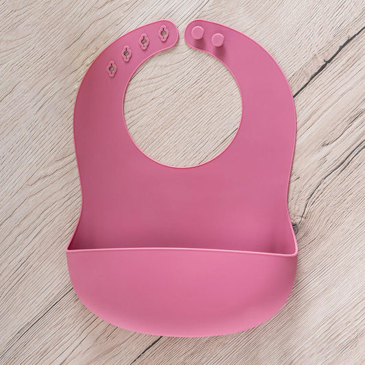 reer Eat'n Tidy Silicone Bib, with drip tray, bib, baby bib, silicone, pink, 25044