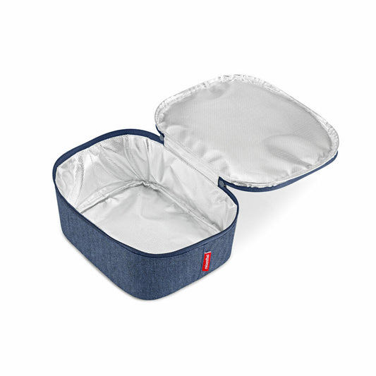 reisenthel coolerbag M pocket, Isoliertasche, Herringbone Dark Blue, 4.5 L, LF4113