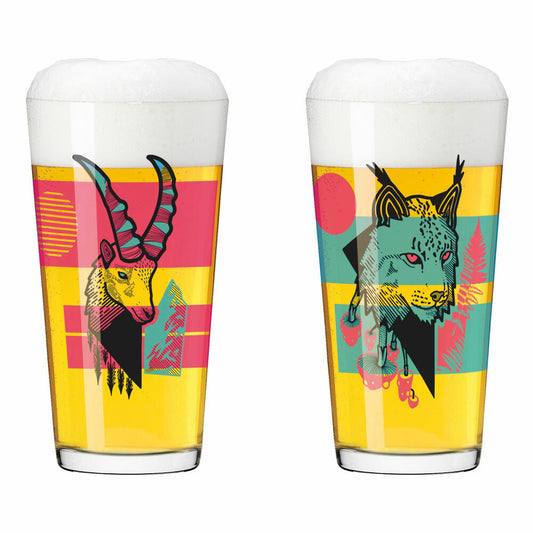 Ritzenhoff drinking cup color bang set of 2 003, cup, Daniel Fatemi, crystal glass, 432 ml, 3491003