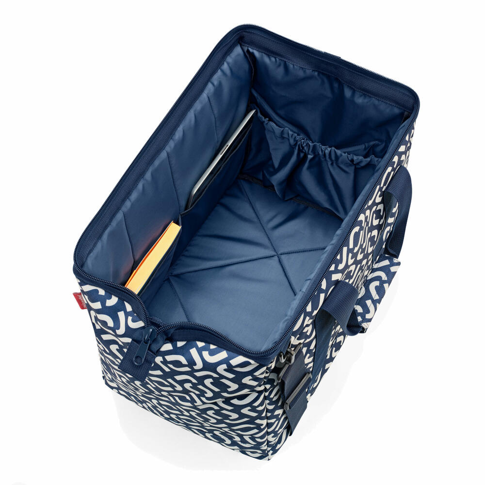 reisenthel Allrounder L, travel bag, doctor's bag, bag, shoulder bag, polyester fabric, Signature Navy, 30 L, MT4073
