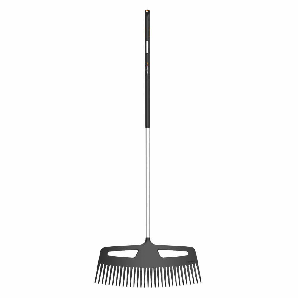 Fiskars Xact Laubbesen XXL, Rechen, Laubkehrer, Harke, Metall, gehärtetes Aluminium, Kunststoff, Schwarz, 1027036