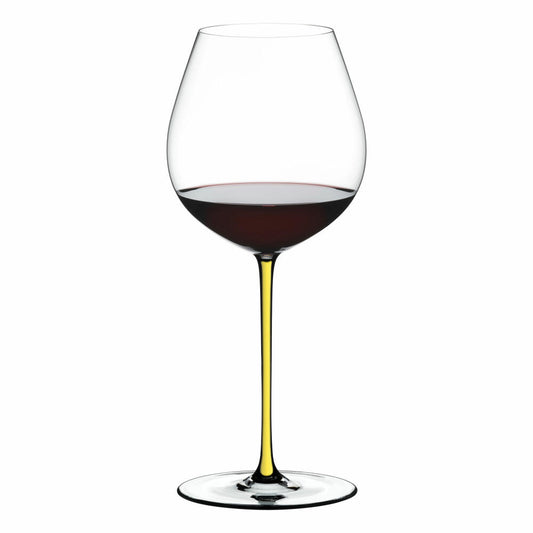 Riedel Fatto A Mano Old World Pinot Noir, Rotweinglas, Weinglas, Hochwertiges Glas, Yellow, 705 ml, 4900/07Y