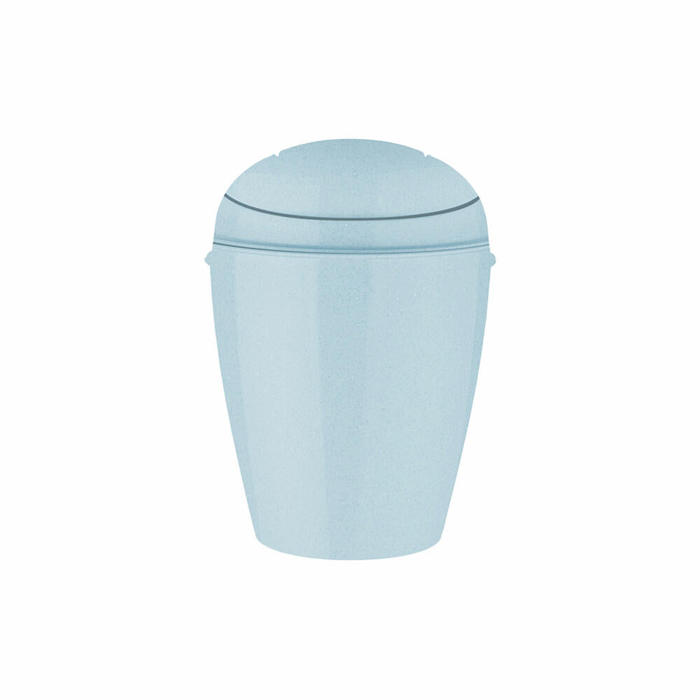 Koziol Schwingdeckeleimer Del XS, Mülleimer, Kunststoff, Recycled Blue, 2 L, 1400126