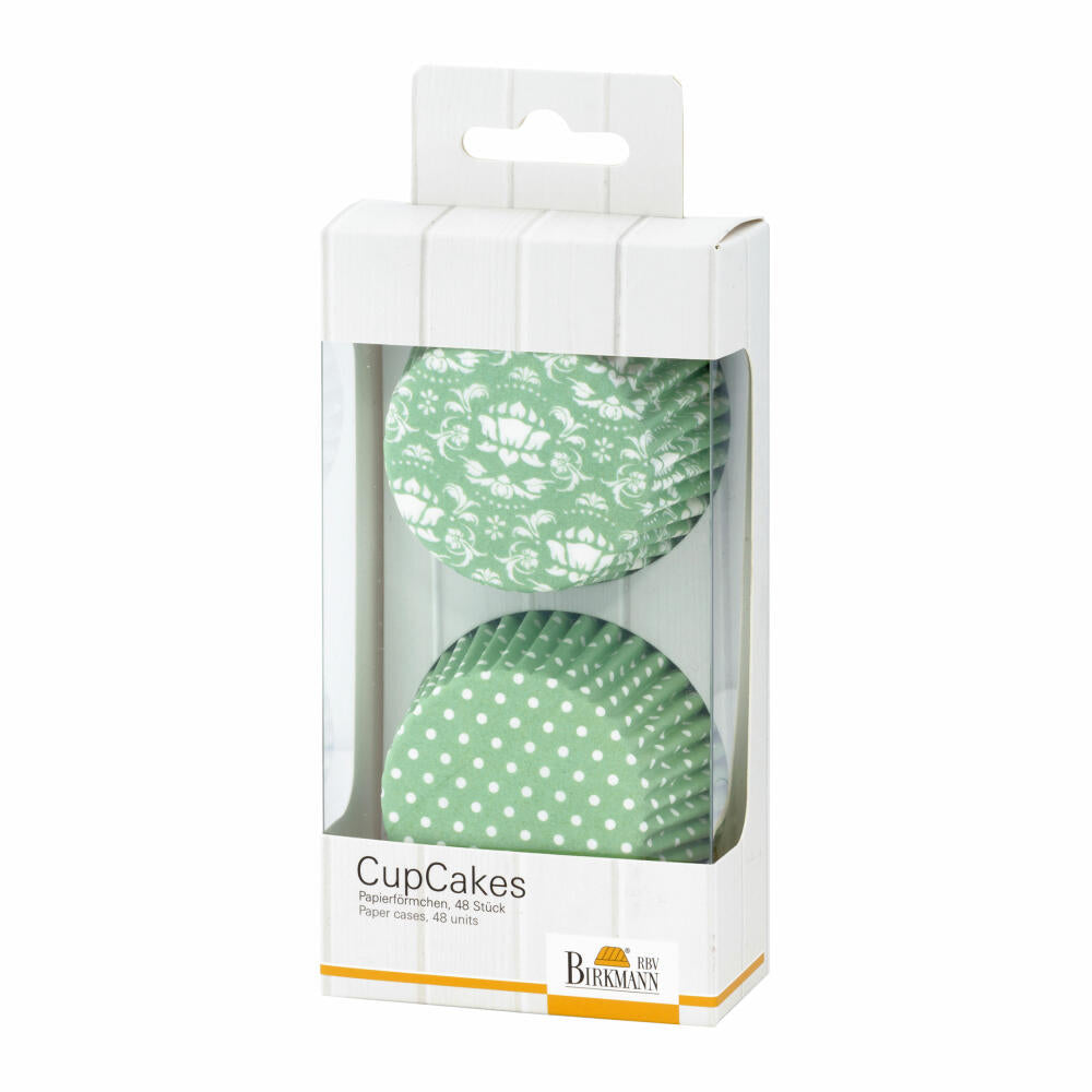 Birkmann CupCake-Papierförmchen, Cup Cake Förmchen, Formen, Lovely Blossom, Papier, Ø 7 cm, 48 Stück, 440777