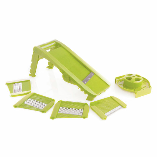 Mastrad Multi Peeler Mandoline, Vegetable Cutter, Kitchen Peeler, Slicer, Stainless Steel, Plastic, Green, F21008