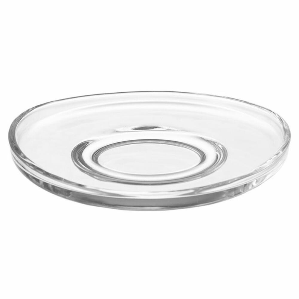 Leonardo Loop Set, 6-piece, espresso cup + saucer + spoon, coffee, espresso cup, plastic, clear, Ø 11 cm