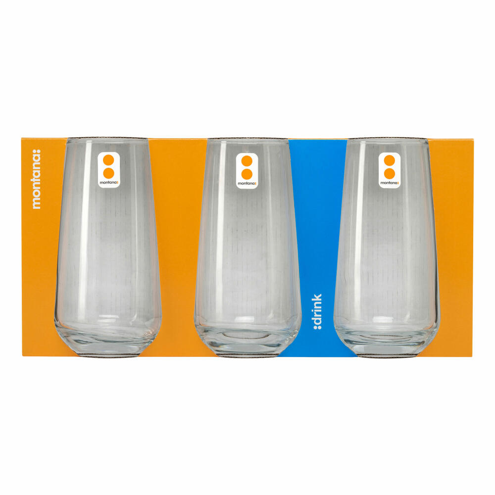 montana drinking glass :drink set of 3, mug, soda-lime glass, clear, 470 ml, 046005
