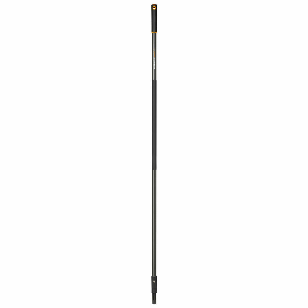 Fiskars QuikFit Handle Graphite, Telescopic Handle, Aluminium Handle, Garden Accessory, Aluminium, Black / Orange, 156 cm, 1000661