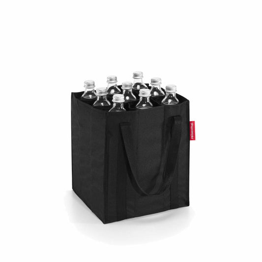 reisenthel bottlebag, bag for 9 bottles, carrying bag for shopping, black, ZJ7003