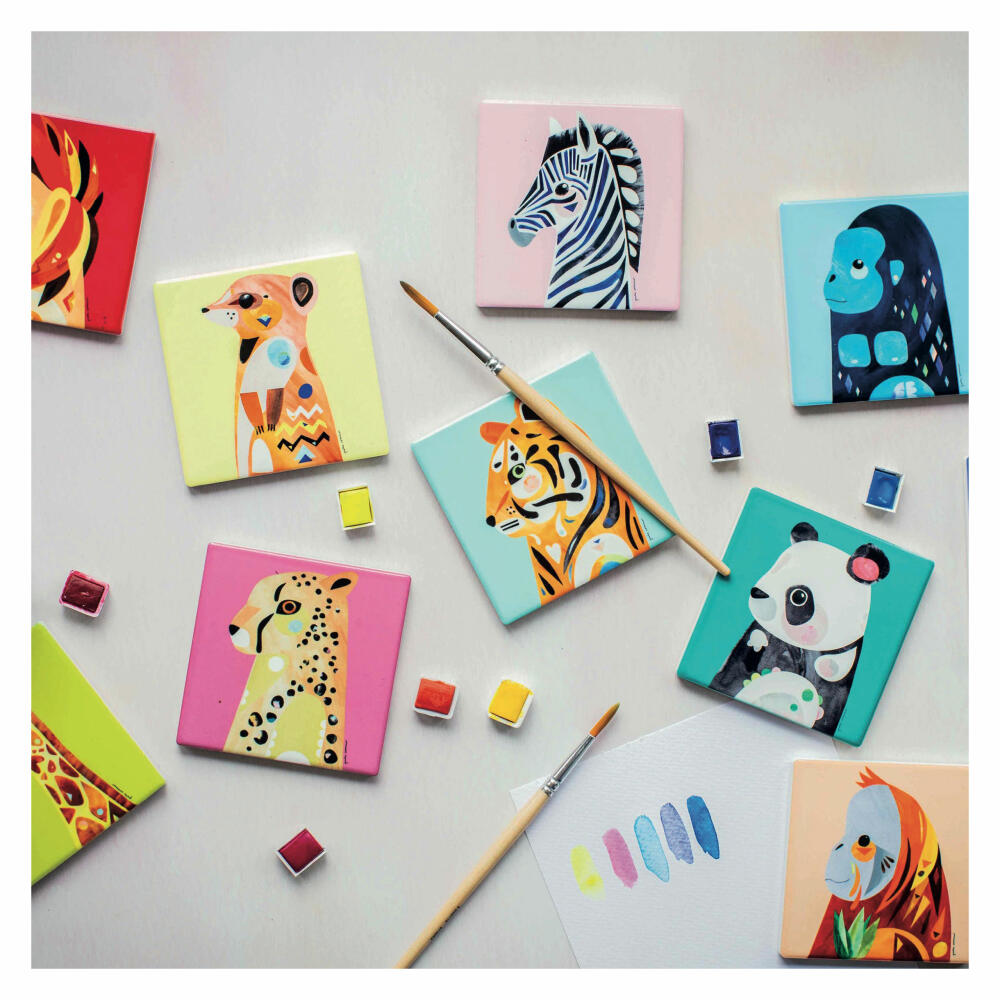 Maxwell & Williams Pete Cromer Untersetzer Meerkat, Coaster, Keramik, Kork, Bunt, 9.5 x 9.5 cm, DU0227