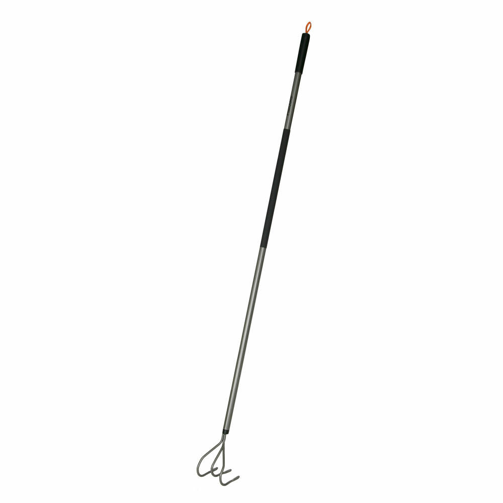 Fiskars Ergonomic Grubber, Garten Harken, Gartenharken, Gartenzubehör, Stahl / Aluminium, Grau / Schwarz, 165 cm, 1001301