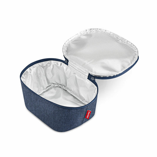 reisenthel coolerbag S pocket, insulated bag, Herringbone Dark Blue, 2.5 L, LG4113