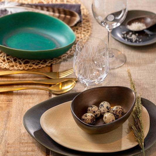 Leonardo Keramikteller NOLI, Speiseteller, Teller, Keramik, Beige, 23x17 cm, 054641