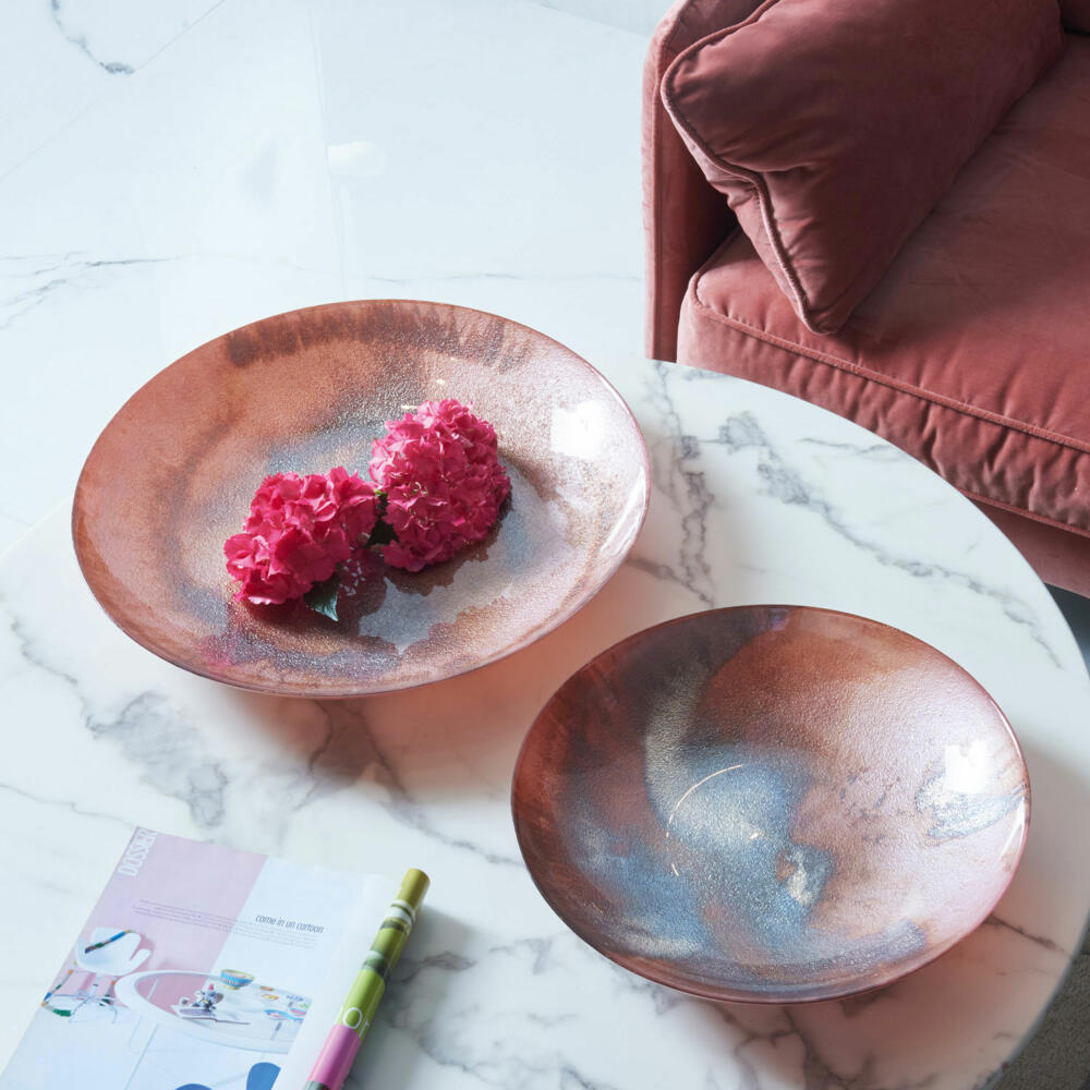 Leonardo Schale POESIA, Dekoschale, Schüssel, Kalk-Natron Glas, Rosé, 50 cm, 050638