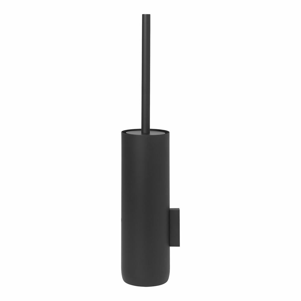 Blomus WC brush with wall bracket Modo, toilet brush, brush, steel titanium coated, rubber, plastic, black, 66260