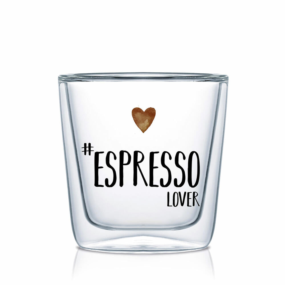 PPD Espresso Lover Double-Walled, Espresso Glass, Coffee Glass, Borosilicate Glass, 80 ml, 604254