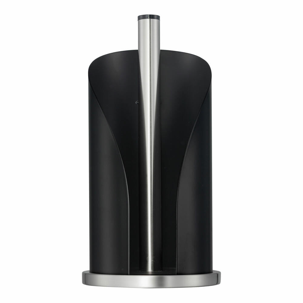 Wesco Rollenhalter für Küchen- und WC-Rollen, Küchenrollenhalter, Stahlblech, Edelstahl, Schwarz Matt, 322104-73