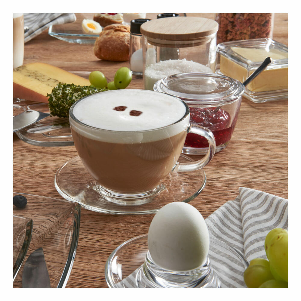 montana: :basic Untertasse, 12er Set, Kaffeeuntertasse, Kaffeeuntere, Untere, Unter Tasse, Glas, Ø 15 cm, 046054