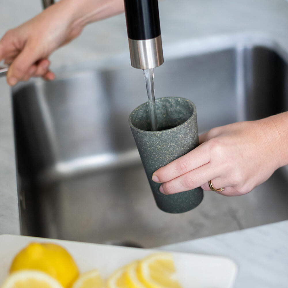 Koziol Becher Connect Cup L, drinking cup, plastic, Nature Ash Grey, 350 ml, 5141701