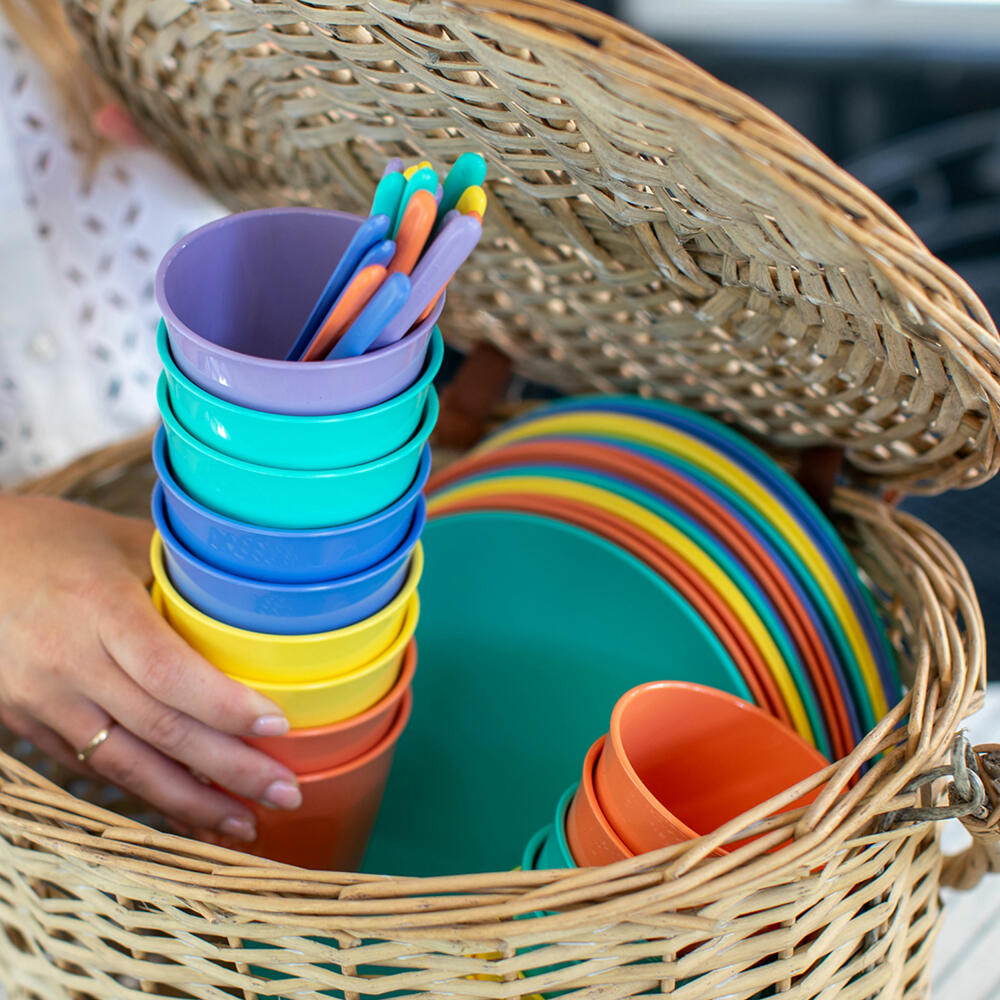 Koziol Nora Plate M, dinner plate, plastic, Strong Yellow, 26.4 cm, 8066724