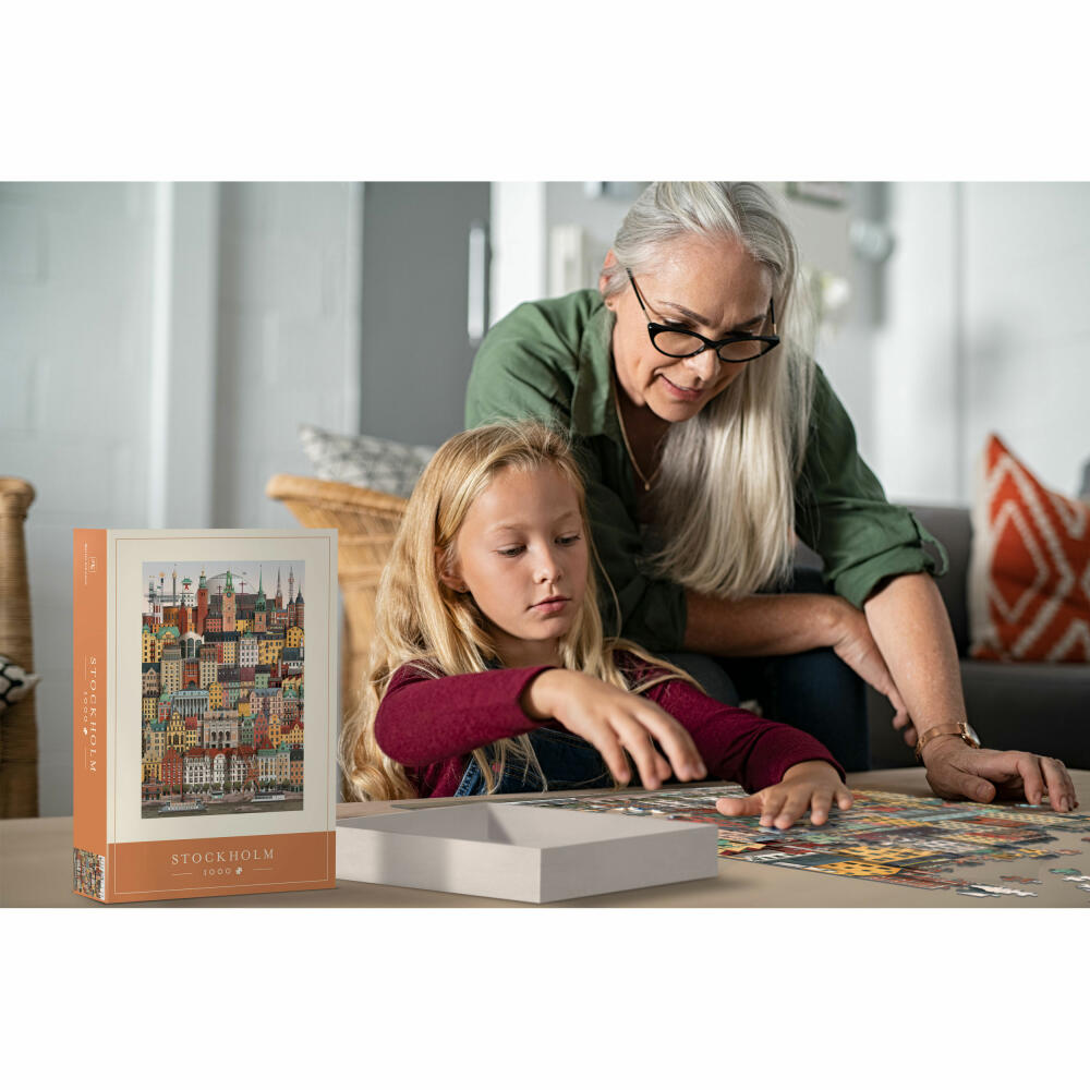 Martin Schwartz Puzzle Stockholm, Städtepuzzle Schweden, 50 x 70 cm, 1000 Teile, MS0603