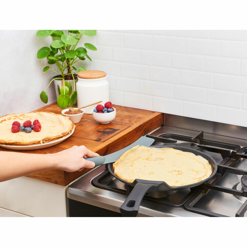 Mastrad Silikonschaber Flipper Klein, Pfannkuchenwender, Teigschaber, Grau, F10014