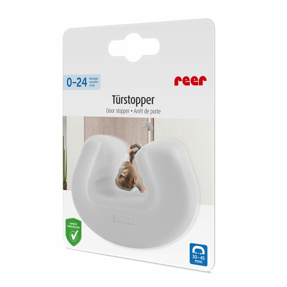 reer Türstopper, Klemmschutz, Kindersicherung, Kinder Sicherung, Tür, Transparent, 70049