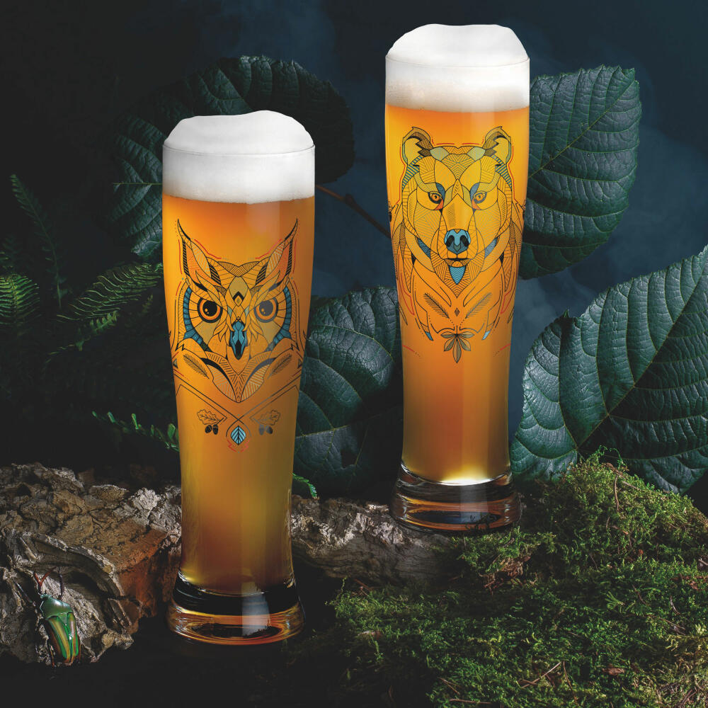 Ritzenhoff Weizenbiergläser Brauchzeit Weizen 2er-Set 001, Weizenglas, Andreas Preis, Glas, 646 ml, 3481001