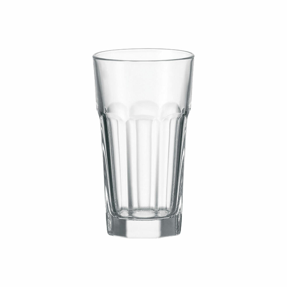 Leonardo Rock mug large, drinking glass, water glass, glass, 250 ml, set of 6, 12998