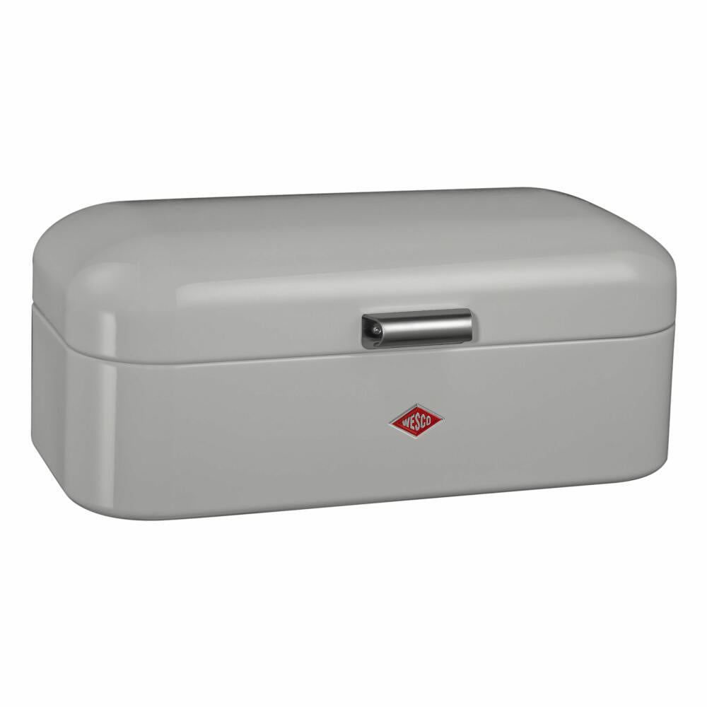 Wesco Breadbox Grandy, breakfast box, lunch box, sandwich tin, cool grey, sheet steel, 235201-76