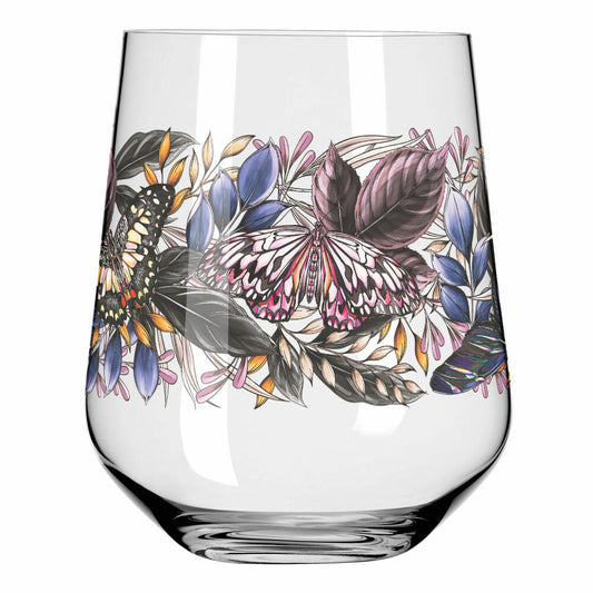 Ritzenhoff Gin-Tumbler Schattenfauna 2er-Set 001, Gin-Becher, Maggie Enterrios, Kristallglas, 710 ml, 3701001