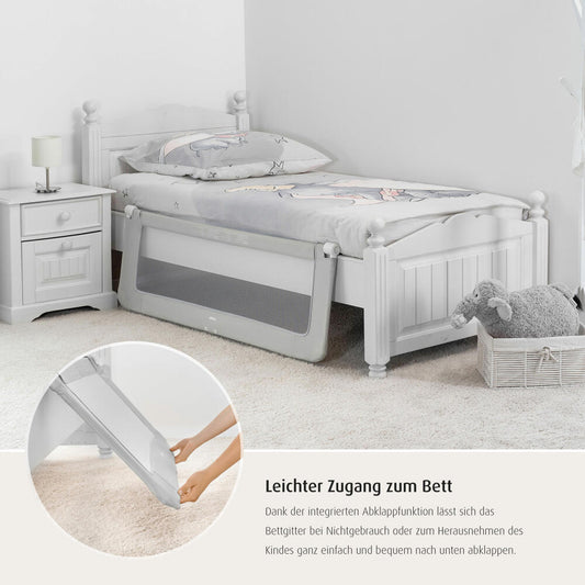 reer ByMySide XL bed guard, fall protection for bed, bed guard, safety guard, with folding function, length 150 cm, 45020