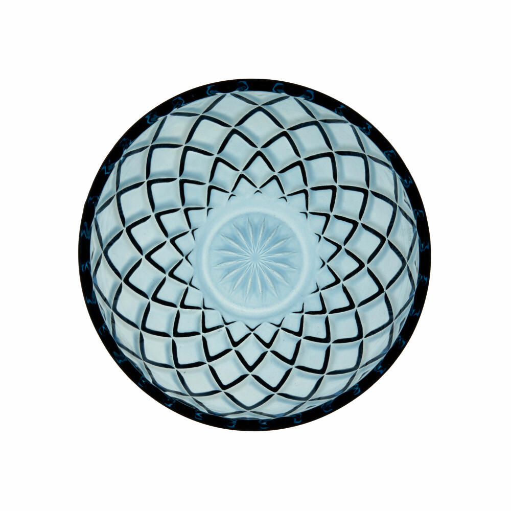 Lyngby Glas Schale Sorrento 4er Set, Schälchen, Servierschale, Glas, Blau, 12 cm, 29032