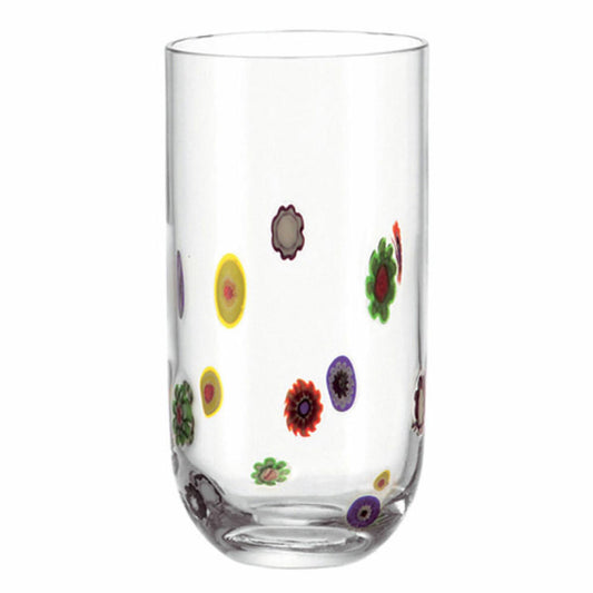 Leonardo Millefiori LD Becher 6er Set, Tasse, Trinkglas, Mehrfarbig, Glas, Ø 8 cm, 490 ml, 17185