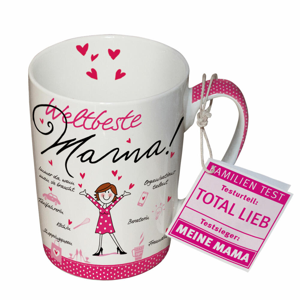 PPD Mug Weltbeste Mama, Tasse, Teetasse, Kaffetasse, Kaffee Becher, New Bone China, 250 ml, 551232