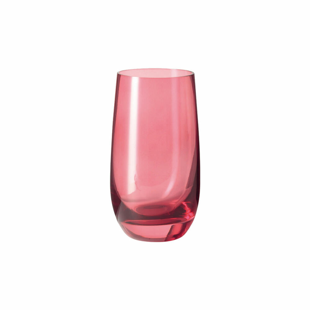 Leonardo Sora Trinkglas 6er Set, Saftglas, Wasserglas, Becher, Glas, Rubin, 270 ml, 14897