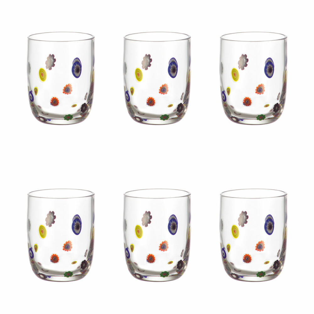 Leonardo Millefiori Becher Klein 6er Set, Trinkglas, Wasserglas, Whisk – Ambiente3000