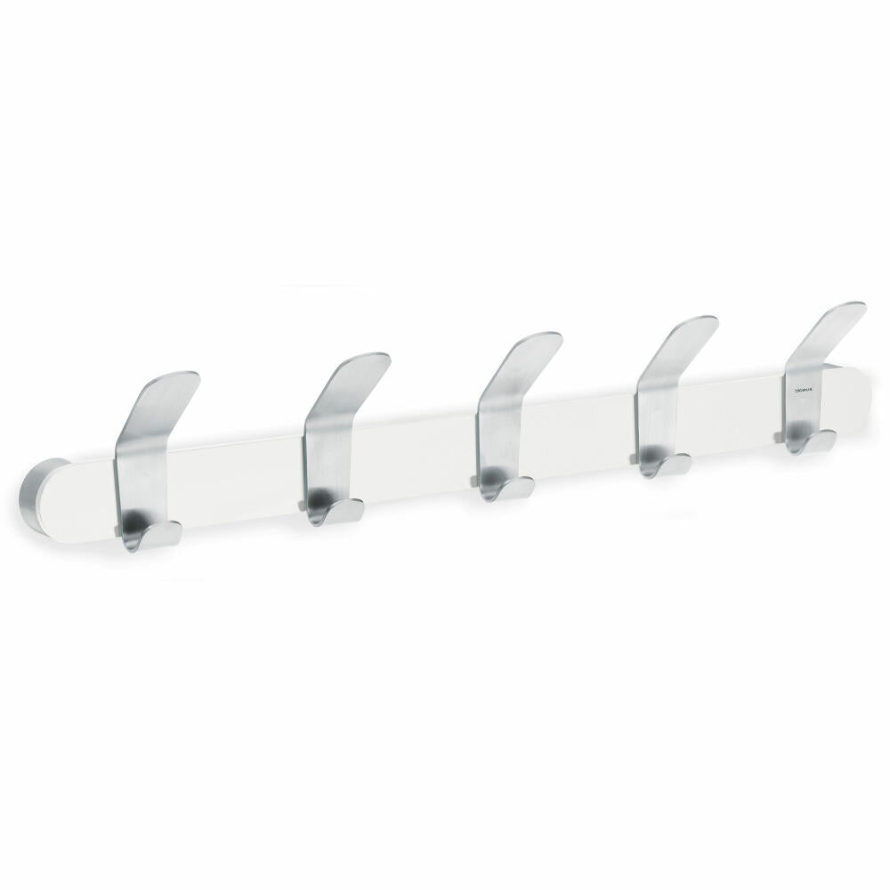 Blomus Venea coat rack with mounting material, coat rack with 5 hooks, stainless steel matt, 63264