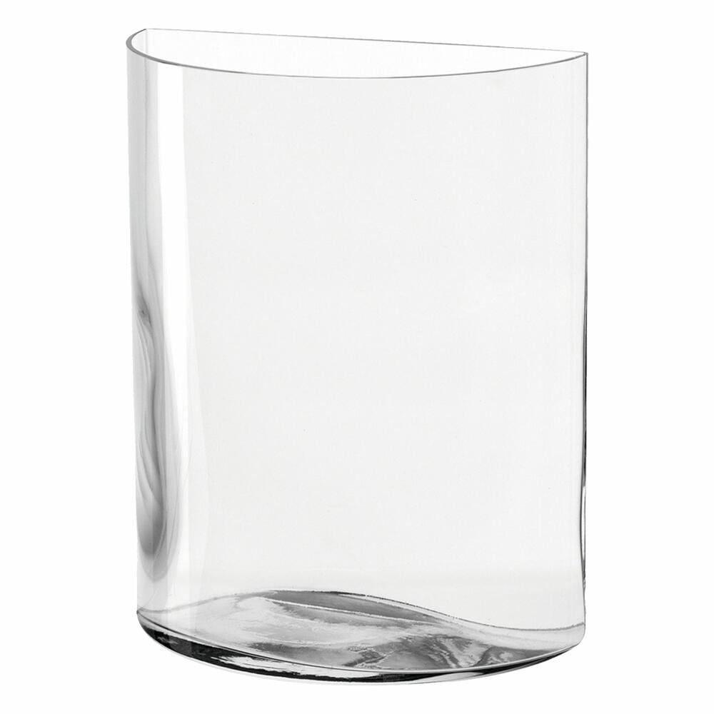 Leonardo Centro Vase Halbkreis, 2er Set, Blumenvase, Glasvase, Tischvase, Dekovase, Blumentopf, Glas, 23 cm, 046943