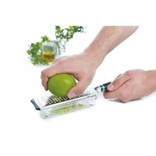 Mastrad zester, kitchen grater, citrus grater, citrus zester, plastic, stainless steel, black, F21955