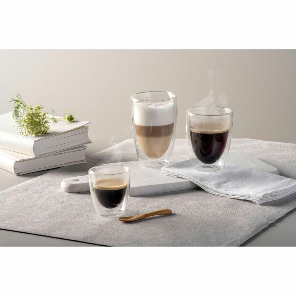 Leonardo double-walled mug Duo, set of 2, tea mug, mug, cup, double-walled, borosilicate glass, clear, 400 ml, 053061