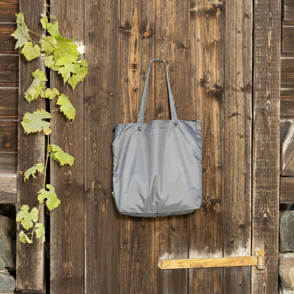 reer Growing Kinderwagen-Einkaufstasche, Einkaufstasche, Kinderwagen Tasche, Shopper, Klett, Polyester, Grau, 84211