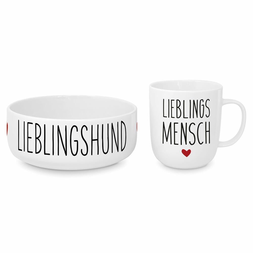 PPD Lieblingshund Dog Set, 2-tlg., Futternapf, Napf, Tasse, Kaffeebecher, New Bone China, 163802500